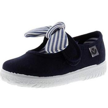 Sandalo Kids con Fiocco a Strisce Rimovibili e Chiusura a Strappo