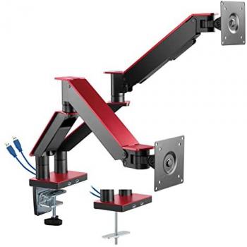 MYWALL 2‑Panel Holder – 17–35″, 330 mm, 2×USB 3.0