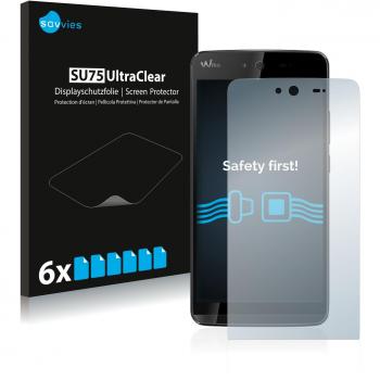 Savvies 6X Folien für Wiko Rainbow Jam Displayschutzfolie ultra-transparent