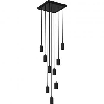 SEGULA Madox Square 9X Wave Hängelampe schwarz E27, 9 flammig, ohne Leuchtmittel