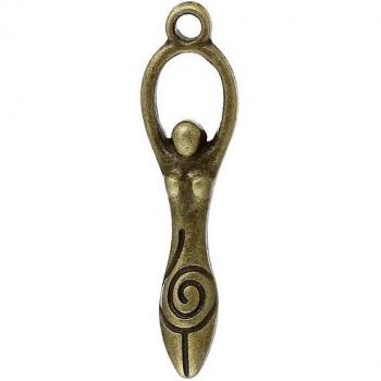 Antique Bronze Goddess Pendants 3.3cm x 0.8cm, 100 Pieces