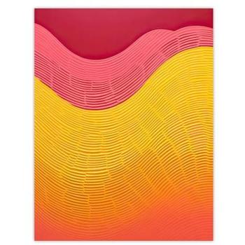 Colorful Minimalism Orange Yellow Pink Poster