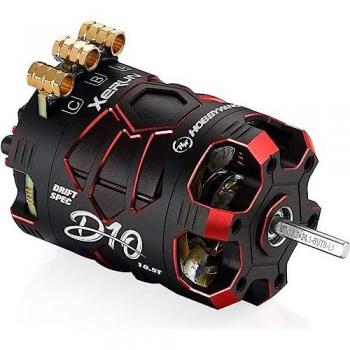 Hobbywing Xerun D10 10,5 T Brushless Sensored Drift‑Motor – Rot