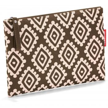 Kosmetik‑Case „Reisethel“ – 24 cm, L-Form, Mocha mit Diamanten