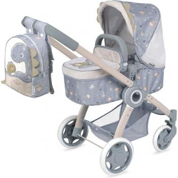 Carrozzina per Bambole Decuevas 3x1 Pieghevole Coco con Zaino 1x62x70 Cm