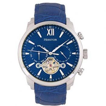 Arthur Automatic Leather-Band Watch with Semi-Skeleton Design