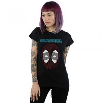 Deadpool Women Cotton Mesh Shirt con Immagine testa