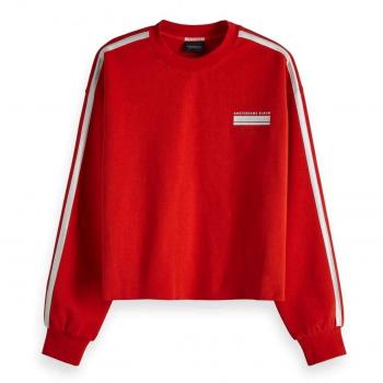 Scotch & Soda Maison Damen Sweatshirt, N/A, Rescue Red, L
