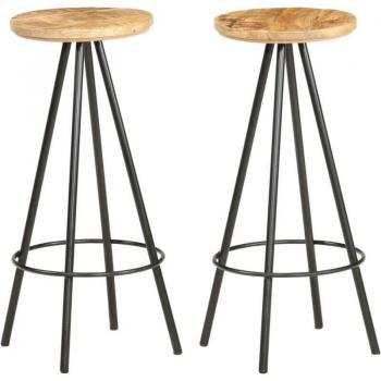 Sgabelli di Design in Legno Grezzo di Mango, Lusso Casadino