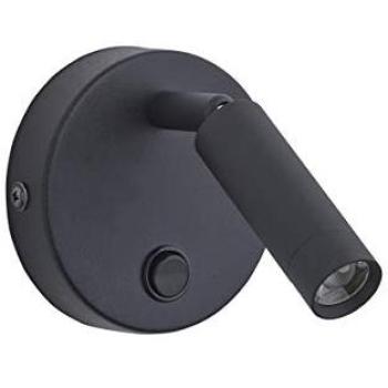 Black Enzo Compact Round Wall Lamp (1xG9)