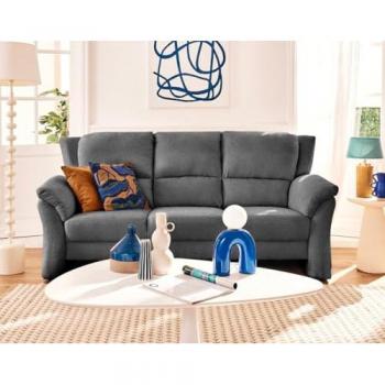 Canapé droit Lisa Design Bastille 3 places – velours gris anthracite
