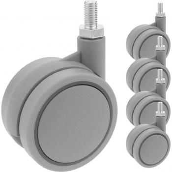 Roulettes pivotantes M8 60 mm sans frein