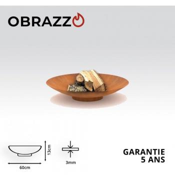 CortenaFire 60 cm – Brasero de Leña con Acero Corten