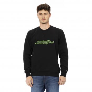 Black XL Cotton Sweater by Automobili Lamborghini