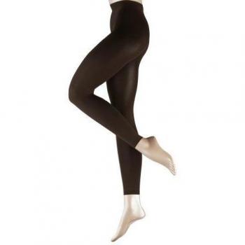 Women’s Small Brown FALKE Pure Matt 100DEN Leggings (Blockcolour)