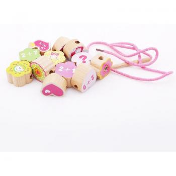 Juguetes de Madera para Enhebrar con Formas de Frutas y Animales