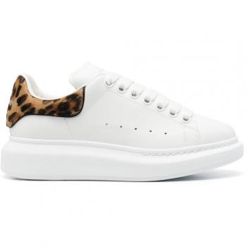 Alexander McQueen Women's White Trainers with Calf Hair Heel Size 2 1/2 UK