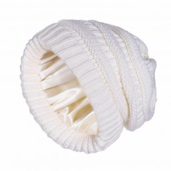 Casquette cocooning blanche pour femme