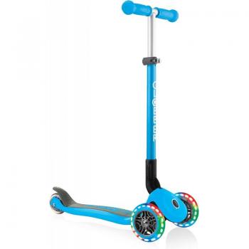 Globbé Primo Trottinette Pliable à 3 Roues, Lumineuse – Bleu