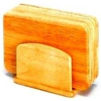 Brettstativ Gummibaumholz Continenta – Größe 15,5 × 10 cm