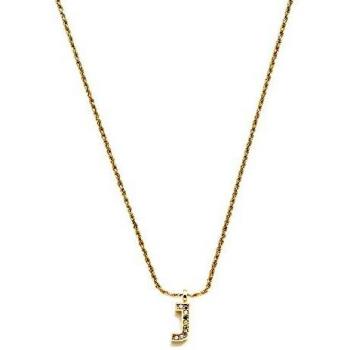 Collar Pertegaz inicial J mujer 41 cm. metal bañado oro colgante 1.5 cm