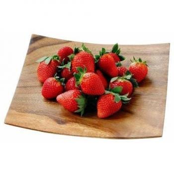 Elegant Bamboo & Acacia Square Serving Tray – Modern Kitchen