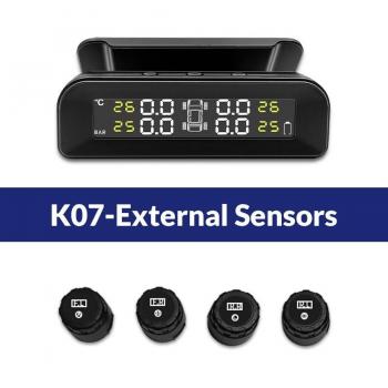 Monitor inteligente de presión de neumáticos E-ACE, alarma solar y sensor térmico, para 4 ruedas