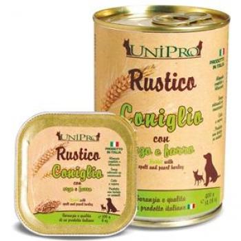 Alimento Umido Cane – UNIPRO Scatola Rustico Adulto Coniglio Orzo E Farro gr. 400