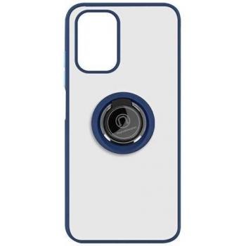 Cover Premium Bimateria per Redmi Note 10/Note 10S con Anello e Supporto Blu