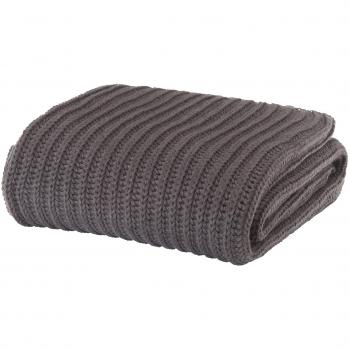 Catherine Lansfield Charcoal Throw 125 x 150 cm Chunky Knit