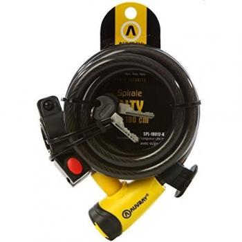 Cable espiral antirrobo Auvray City 180cm negro