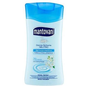 Mantovani Duschschäum Neutral – Feuchtigkeitscreme mit Talkum – 250 ml