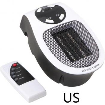 Plug-In Portable Heater Fan with LED and Timer