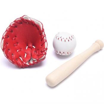 Kit Deportivo Mini: Bate, Guante y Pelota de Béisbol