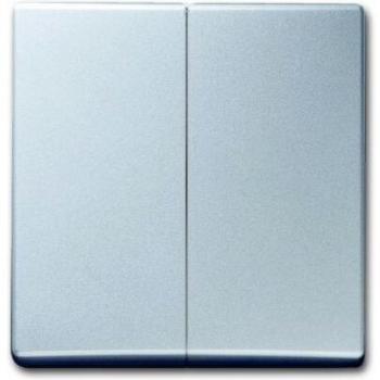 Commutateur inverseur double Busch-Jaeger 2105-33, plaque argentée, protection IP44