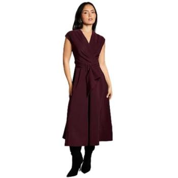 Coast Women’s 12” Chocolate Belted Crepe Dress