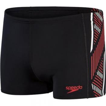 Speedo Herren Tech Panel Jammer Badehose schwarz-rot