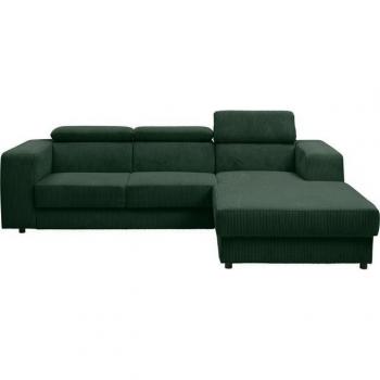WERK2 „Cherry“ Ecksofa (Moosgrün) – 270 × 192 × 76 cm, 90 % Polyester / 10 % Nylon