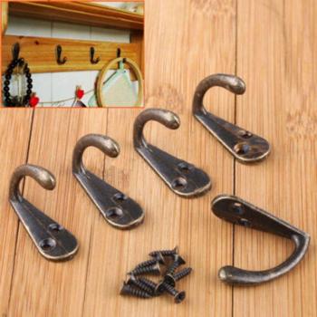 10PCS Vintage Bronze Robe Hooks