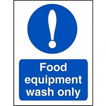Seco Food Equipment Wash Only Sign, 200mm x 300mm