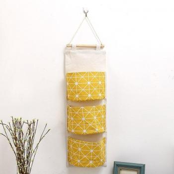Hanging Storage Bag with 3 Pockets for Bathroom