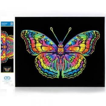 Diamant-Punkte DD25020 Neon Schmetterling Noir – Für Experten