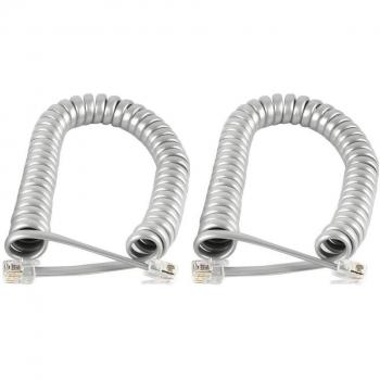 Cable Enchufe RJ9 4P4C Espiral 2m