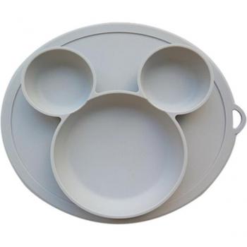 Assiette bébé en silicone avec ventouse