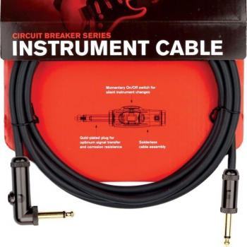 D'Addario Circuit Breaker Instrument Cable, Right-Angle, 20 feet