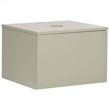 Mobile da bagno sospeso a parete verde 60 x 52 cm con frontale scanalato e 1 cassetto Alzira