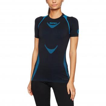 Kempa Attitude Pro T-shirt à manches courtes Femme, Noir/Kemp Bleu, FR : M