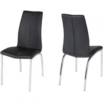 Esszimmerstuhl William – ACTONA 4er Set – Schwarz