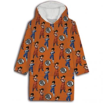 Plaid Enfant Dragon Ball Z avec Manches et Capuche 7-14 ans