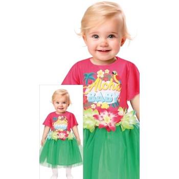 Tenue Aloha Baby – Déguisement Hawaïen, T‑shirt + Tutu (12‑18 moi)